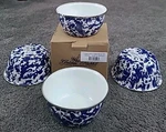 Set 4 Golden Rabbit Bowls Salad Cereal Soup Cobalt Swirl Enamelware New Boxed. Fixed Price $39.00.