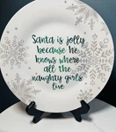 Handmade Christmas Gift Funny Humor Unique Present Antique Plate Collectable. Fixed Price $45.00.