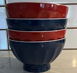 Martha Stewart Entertaining Red And Blue Patriotic Melamine Ice Cream Bowls. Fixed Price $15.00.