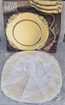 Set 4 Vtg Godinger Heavy Brass Baroque Charger Plates Farmhouse Maximalist Decor. Fixed Price $74.95.