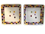 Pampered Chef Set Of 2 Serving Bowls Simple Additions 7"X7"X1.5". Fixed Price $13.50.