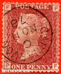 Sg. 43/44. G1. Pf ". 1D Rose - Red Plate 206. Very Fine 11TH Novemb B69184. Fixed Price $73.80.
