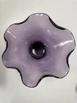 Lenox Amethyst Purple Hue Organics Wave Low Bowl Art Glass Non-lead Crystal. Fixed Price $49.99.