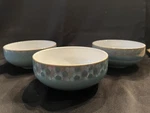 Denby Heritage Fountain 6 Blue Tan Cereal Bowl - England Set Of 3. Fixed Price $59.95.
