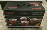 Parini 4PC 15-OZ Ceramic Rice Bowls W/ Chopsticks Red/white Stackable. Fixed Price $15.00.