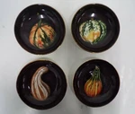 Williams Sonoma Harvest Pumpkins Gourds Thanksgiving Dip Candy Bowls S/4 #A211. Fixed Price $89.99.