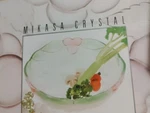Vintage Mikasa Crystal Hostess Serving Bowl Cherries Jubilee 9" Dia X 3" Deep. Fixed Price $19.99.