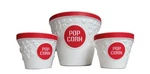 Hutzler Brand Large Popcorn 7.5"H X 9"W W/2 Small Matching Tubs 4"H 5"W. Fixed Price $9.95.