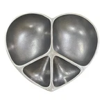 Heart-shaped Divided Love & Peace Nut Candy Serving Dish Inspired Generations. Fixed Price $19.99.