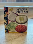 Bbq Veggies Plate Set- Pickle Red Onion Lettuce Tomato Shaped- Boston Warehouse. Fixed Price $23.99.