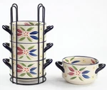 Temp-tations Stack-a-bowls Wire Rack,soup BOWL,22 Oz,old World Confetti K53946. Fixed Price $34.95.