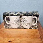 Natural Life Mr. & Mrs. Ceramic Heart Mug Set Microwave Dishwasher Safe. Fixed Price $15.00.