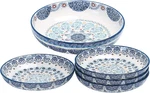 Bico Blue Talavera Ceramic Pasta Bowl, Set Of 5(1 214OZ, Units 35OZ), For. Fixed Price $75.37.