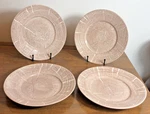 Hp 23 Anthropologie Bristlecone Wood Grain Tree Ring Plates (4) 9". Fixed Price $40.00.