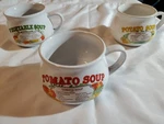 Set Of 3 Ddi Recipe Soup Mugs Bowls Vegetable, Potato, & Tomato. Fixed Price $30.00.