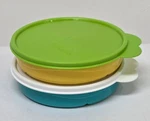 2 Tupperware Munchkids Divided Microwavable Bowls Dishes Handle Baby. Fixed Price $24.99.