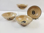 Pfaltzgraff Folk Art Hand Painted American Flag W/ Stars 4 Cereal Soup Bowls. Fixed Price $35.95.