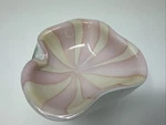 Alfredo Barbini Murano Circus Tent Bowl Art Glass Pink Gold Aventurine Sommerso. Fixed Price $65.00.