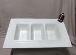 Nora Fleming Football Pearl Dot 3 Compartment Serving Dish 14.5 X 8.5 2.5. Fixed Price $61.00.
