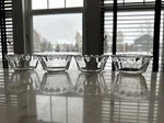 Set Vintage Pyrex 463A Clear Glass Ring Custard Cups P463. Fixed Price $11.99.