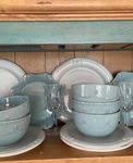 Retired Juliska Berry & Thread 6" Cereal Bowls - Ice Blue Set Of Gustavian. Fixed Price $360.00.