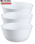 Corelle Winter Frost White 28 Oz Vitrelle Glass Soup & Cereal Bowls From Usa. Fixed Price $31.88.