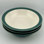 Denby Harlequin Lite Soup Cereal Bowl Green Speckled Rim 7 " England Set Of 3. Fixed Price $70.00.