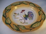 Fitz And Floyd Ricamo Portofino Rooster Individual Pasta Bowl Rimmed Soup Ff. Fixed Price $24.95.