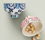 Anthropologie Nut Bowl Suno Ice Cream Snacks Small Blue Pink Floral New. Fixed Price $16.20.