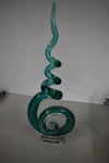 Badash Corkscrew Murano-style Blown Art Glass Centerpiece 15" Tall Sculpture. Fixed Price $50.00.