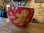 Holiday Time 5 Quart Bowl With Oh Snap Gingerbread Man. Fixed Price $40.00.