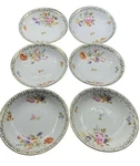 Hutschenreuther Bavaria 6 Fruit/dessert (sauce) Bowls Gold Scrolls Floral Spray. Fixed Price $150.00.