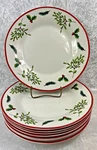 Royal Norfolk "tis The Season" Holly Berry Christmas Dinner Plates Set Of 8. Fixed Price $45.95.