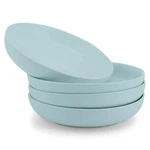 Bistro Glossy Ceramic 8.5 Inch Shallow Pasta Dinner Bowls Set Of 4 - Perfect .... Fixed Price $24.92.