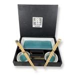 Best Quality Selection Of Japan Miya Sushi Set Plate Chopsticks And 2 Soy Bowls. Fixed Price $26.91.