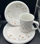 Dish Set Duck Silly Goose Plate / Bowl Cup By Trifles Japan Ceramic. Fixed Price $30.00.