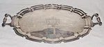 Antique Lawrence Smith Boston Superfine E.p.n.s 1861 Butler Serving Tray 24.5". Fixed Price $100.00.