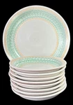 Studio Crafted Stoneware Folk Art Pasta Pottery Bowls Set Of 9 Handmade In Italy. Fixed Price $175.00.