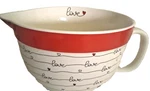 The "bakeshop Mixing Love Hearts" By Master Class Ceramic Bowls. Fixed Price $25.00.