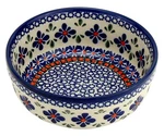Polish Pottery 6-INCH Bowl, 24 Ounce Zaklady Boleslawiec. Fixed Price $49.00.