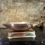 Mauviel 1830 Copper Frying Pan Brass Handle Stainless Steel Coating. Fixed Price $250.76.