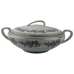 Noritake 5433 Covered Vegetable Bowl Dark Pink And Gray Floral Vtg Japan. Fixed Price $24.49.