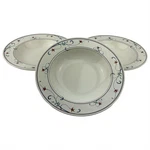 Mikasa Intaglio Annette Soup Pasta Bowls Set Of Vtg 9 3/8" CAC20 Red Flowers. Fixed Price $26.59.