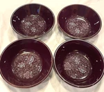 4 Vintage Noritake Primastone Purple Fantasy 8317 6.5 Inch Bowls -free Ship. Fixed Price $29.99.