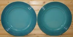Le Creuset Caribbean Teal (2) Large Dinner Plates, 12" (S22). Fixed Price $39.88.