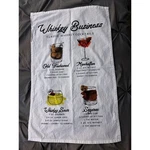 Mud Pie Whiskey Business Classic Cocktails Kitchen Towel Tea Bar Decor. Fixed Price $16.00.