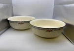 Pair Of Lenox Country Romance 8 1/2" Round Vegetable Serving Bowls. Fixed Price $52.49.