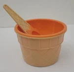 Plastic Ice Cream Bowl And Spoon Great For Kids. Fixed Price $6.00.