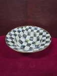Mackenzie Childs Courtly Check Enamel Salad Bowl 11.5". Fixed Price $89.99.