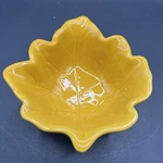 Ashland Maple Leaf Footed Bowl Dish Yellow Ceramic. Fixed Price $9.97.
